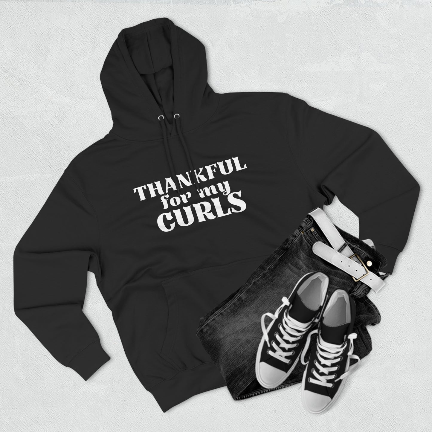 Thankful Curls Unisex Premium Pullover Hoodie