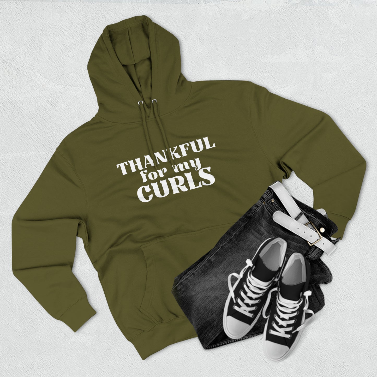 Thankful Curls Unisex Premium Pullover Hoodie