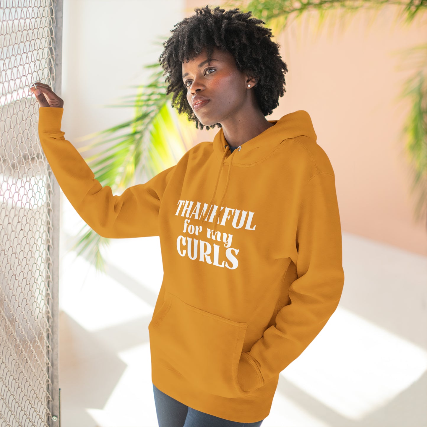 Thankful Curls Unisex Premium Pullover Hoodie