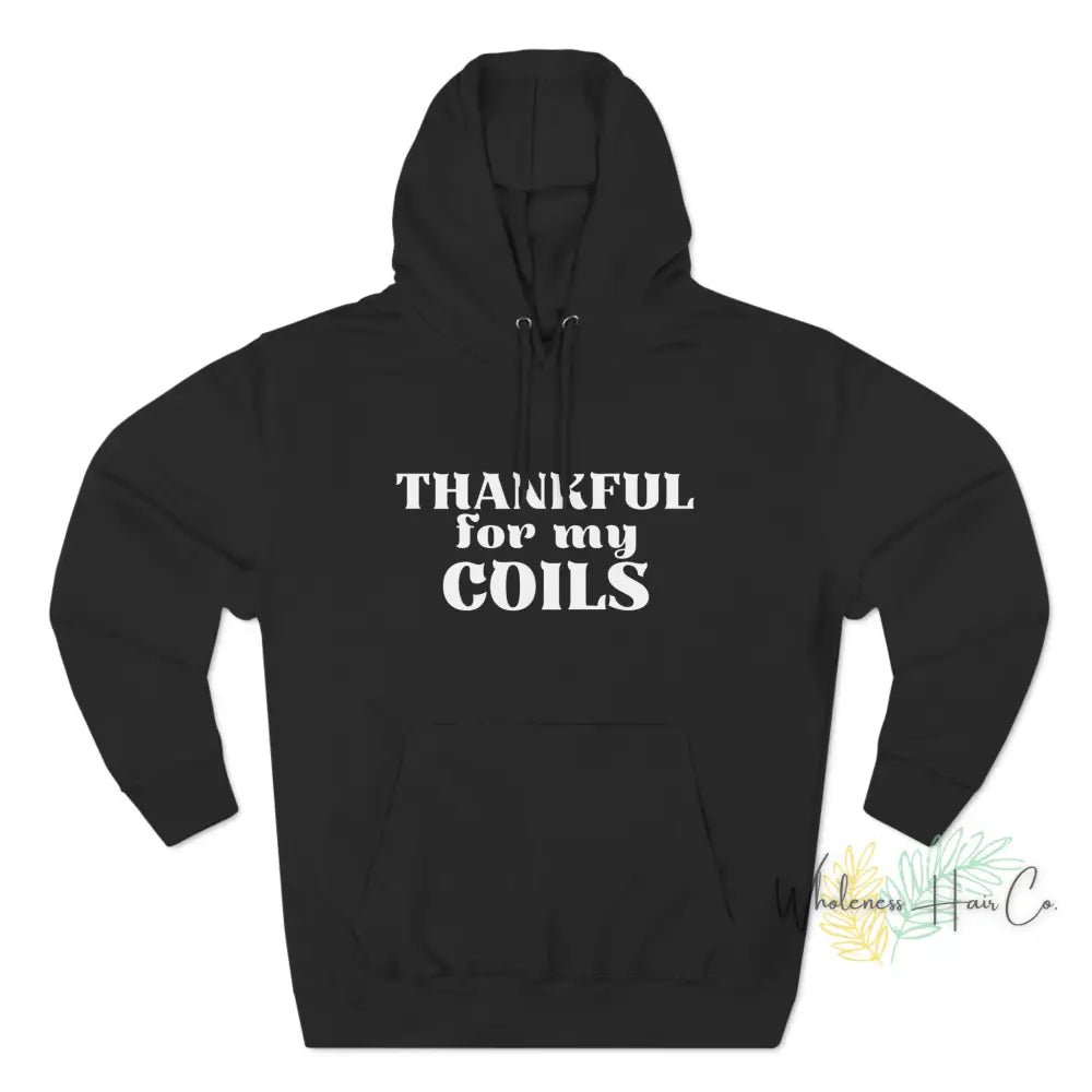 Thankful Coils Unisex Premium Pullover Hoodie Black / Xs