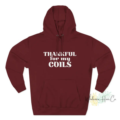 Thankful Coils Unisex Premium Pullover Hoodie Burgundy / Xs