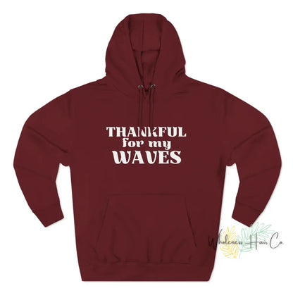 Thankful Waves Unisex Premium Pullover Hoodie Burgundy / Xs
