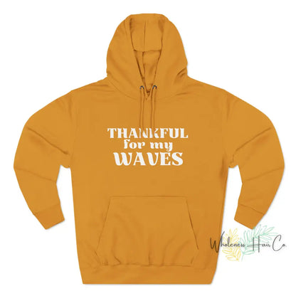 Thankful Waves Unisex Premium Pullover Hoodie Mustard / Xs